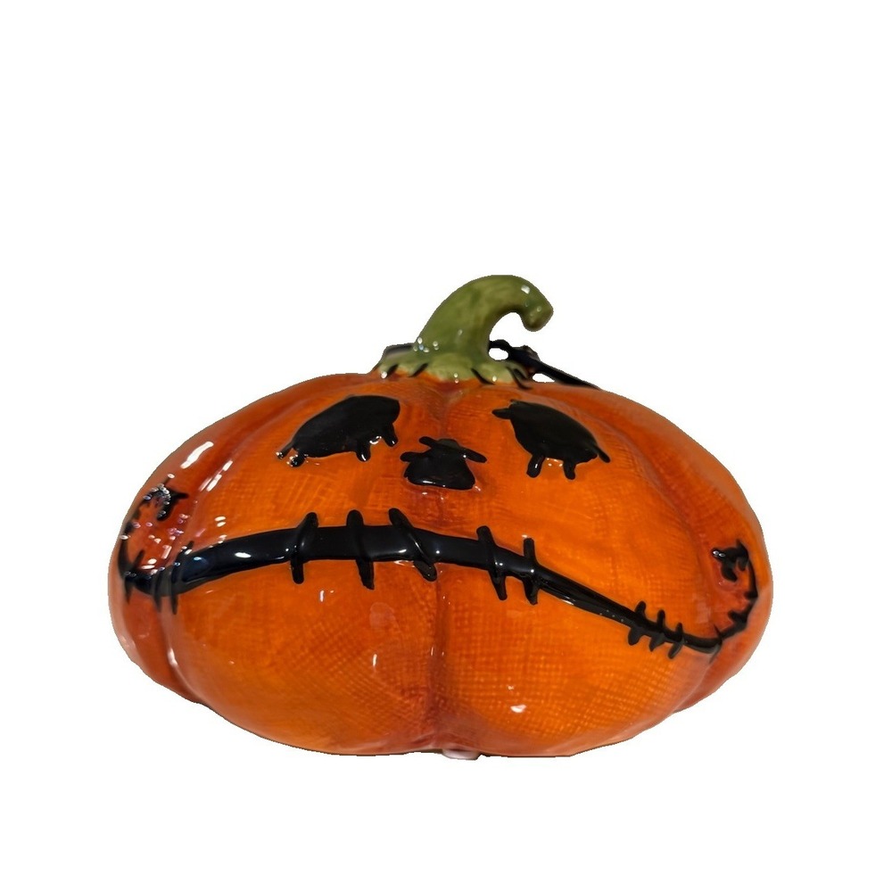 Blue Sky Clayworks Halloween SHORT STITCHED PUMPKIN Candy Corn NEW